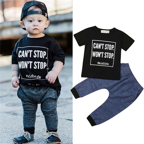 Casual Kids Baby Boys Outfits Summer Cotton