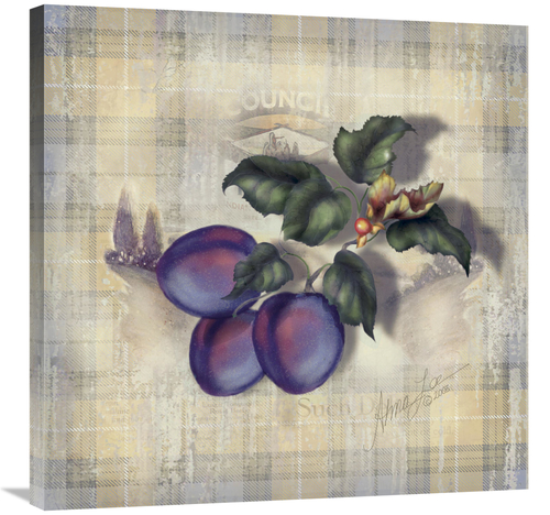 Global Gallery GCS-122857-3030-142 30 x 30 in. Tartan Fruit-Plum Art P