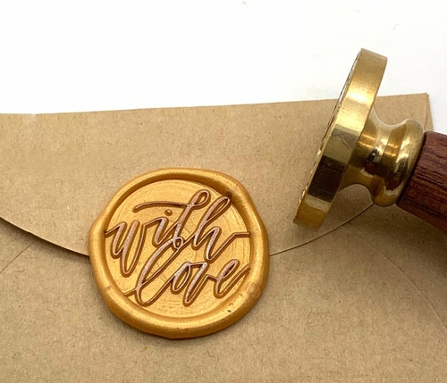 With Love Wax Seal Stamp Kit - Wedding Invitation Sealing Wax Stamp