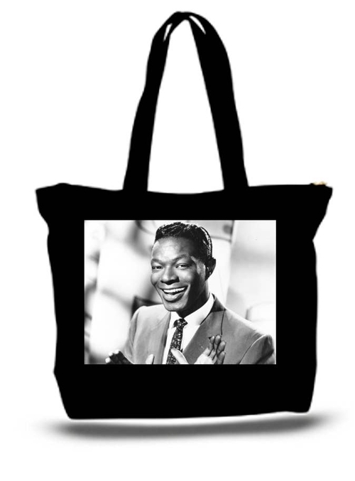 Nat King Cole Large Tote New Zipper Bag
