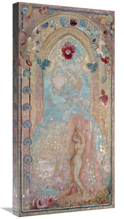 Global Gallery GCS-279552-30-142 30 in. Nude Woman Near Lake Art Print