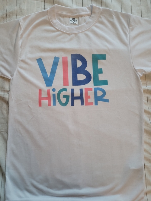 VIBE HIGHER White Tees