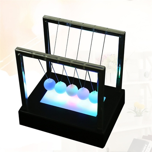 Newtons Cradle Led Light Up Kinetic Energy Home