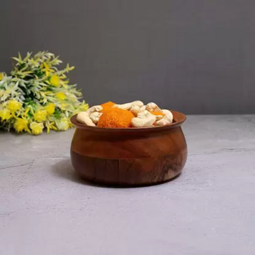 Wooden Candy Bowl  (Pack of 0, Brown)