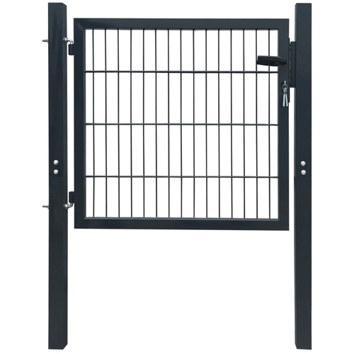 Fence Gate Steel Anthracite 40.6"x59.1"