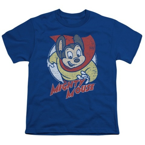 Trevco Mighty Mouse-Mighty Circle - Short Sleeve Youth 18-1 Tee - Roya