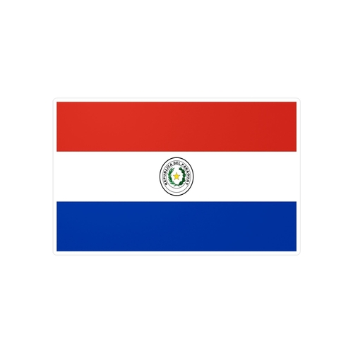 Autocollant Drapeau du Paraguay en plusieurs tailles