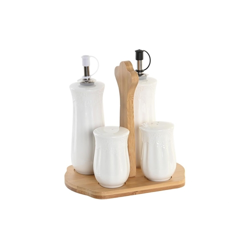 Oil and Vinegar Set DKD Home Decor 17 x 12,5 x 18 cm Natural Porcelain