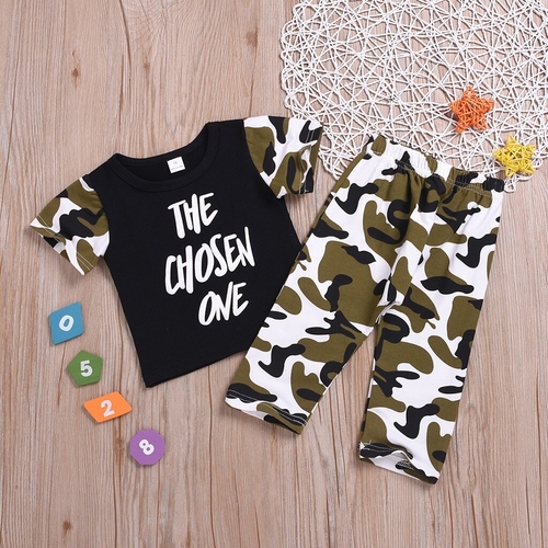 Fashion toddler boy summer clothes 2pcs