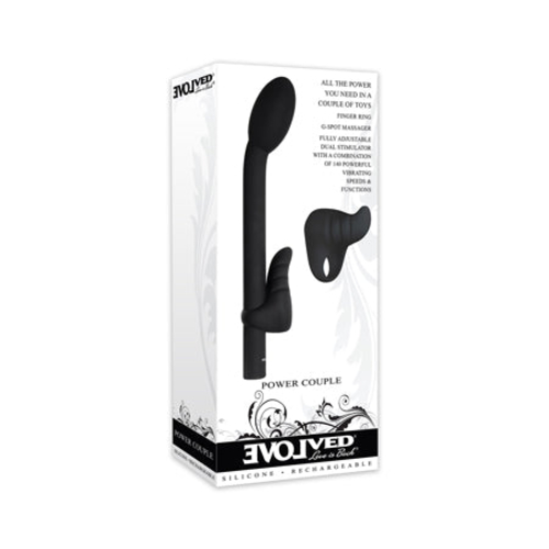 Evolved Power Couple Fully Adjustable 2-Piece Rechargeable Silicone