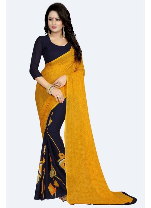 Generic Women's Georgette Saree(Multi, 5.5-6mtrs)