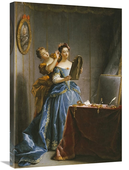 30 in. A Lady at Her Toilet Art Print - Jean Raoux