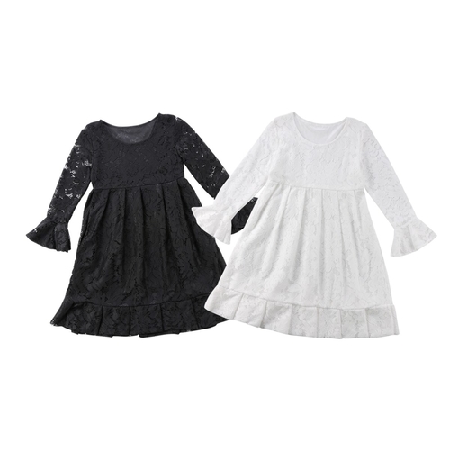 Lace Charming Baby Girls Kid White/Black