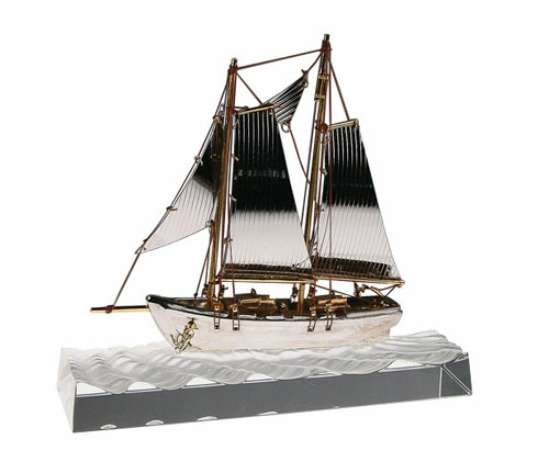 Bluestone Designs G240 Crystal Wave Sailboat