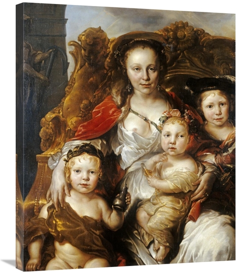 30 in. A Pastoral Group Portrait Art Print - Jan Van Noordt