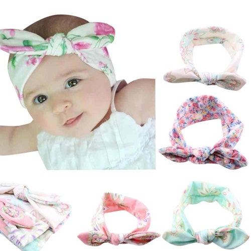4 Pc Baby Infant Kids Girls Rabbit Ears Hairband