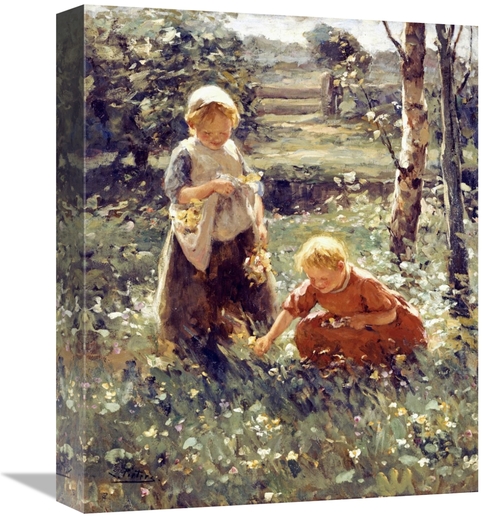 Global Gallery GCS-267015-16-142 16 in. Children in a Field Art Print 