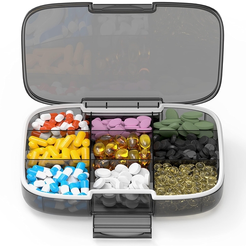 Extra Large Pill Organizer Jumbo Medicine Organizer Box with Labels