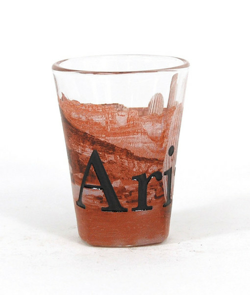 Americaware SGARI01 Arizona Duo Tone Etched Shot Glass