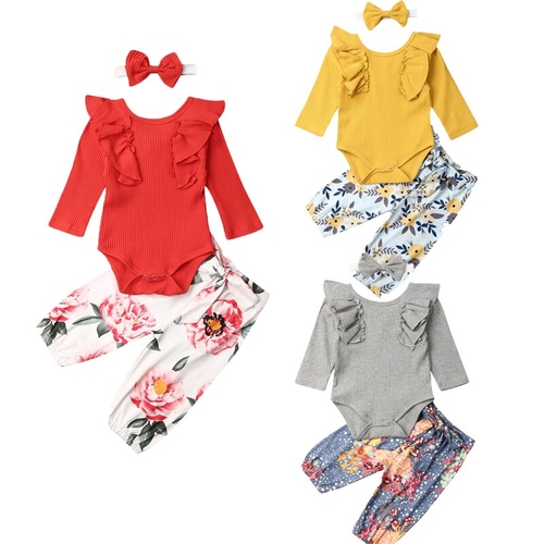 0 24M Newborn Infant Kids Baby Girls Clothes Sets