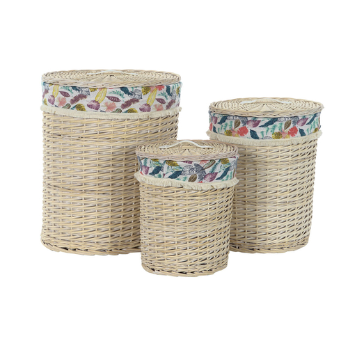 Laundry basket DKD Home Decor 46 x 46 x 56 cm Natural Metal