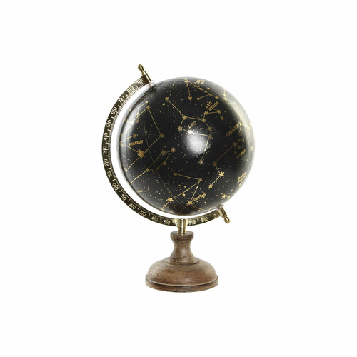Globe DKD Home Decor 20 x 20 x 33 cm Black Golden Brown Colonial