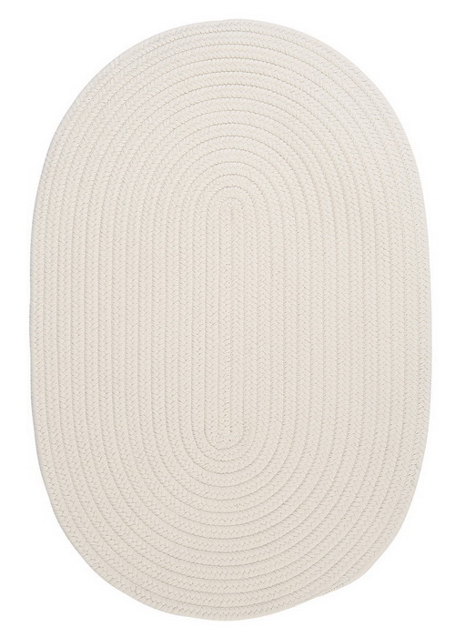 Colonial Mills Rug BR10R024X048 Boca Raton - White 2 ft. x 4 ft. Braid