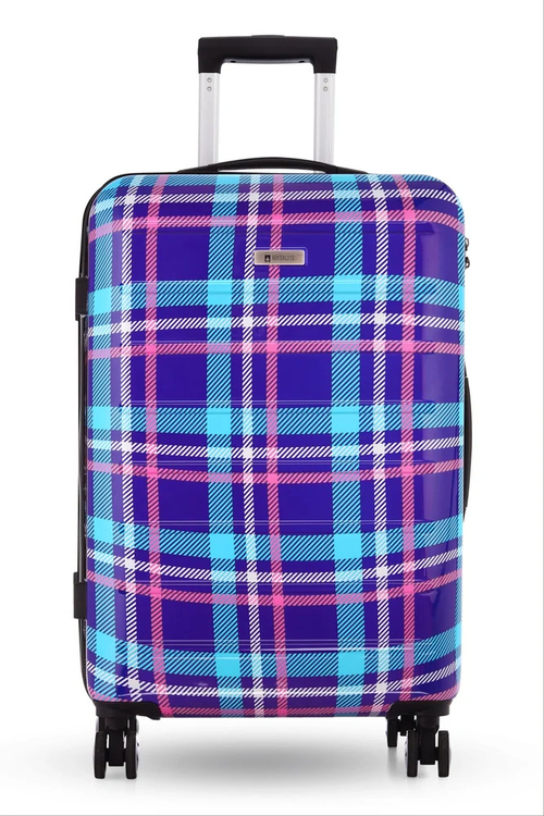 Main Luggage Suitcase 4 Wheels Trolley Bags for Travel Blue 24 inches image