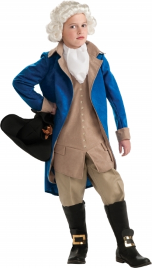 Rubies Costumes 211371 George Washington Child Costume - Blue-Brown - 