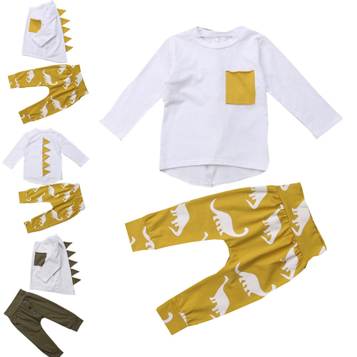 Fashion Casual Toddler Baby Boys Clothes 2PCS Long