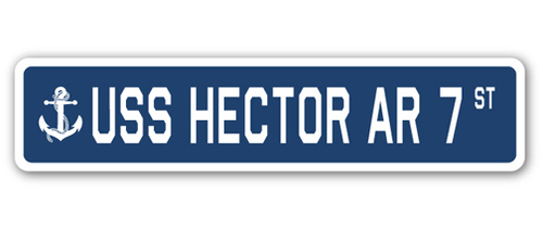 SignMission SSN-Hector Ar 7 4 x 18 in. A-16 Street Sign - USS Hector A