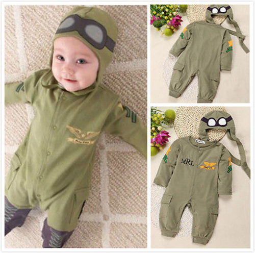 2 Pcs Summer Autumn Baby Kids Boy Infant Pilot