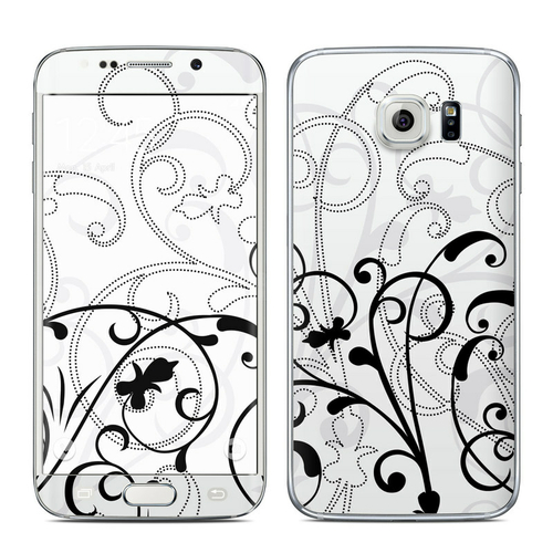 DecalGirl SG6E-WB-FLEUR Samsung Galaxy S6 Edge Skin - W & B Fleur
