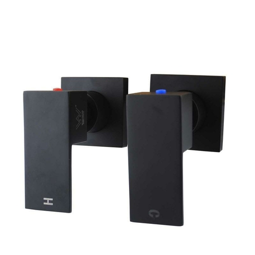 Ottimo Nero Square Matte Black Bath/Shower Taps