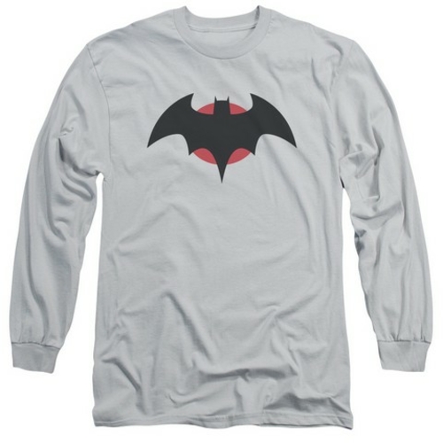 Trevco Jla-Thomas Wayne Long Sleeve Adult 18-1 Tee- Silver - Large