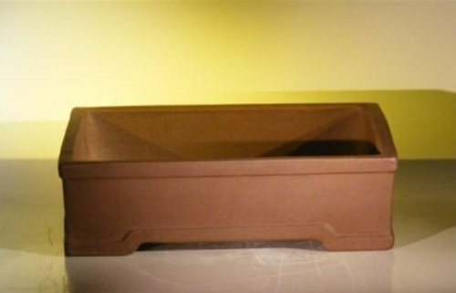Tan Unglazed Ceramic Bonsai Pot - Rectangle14.125" x 11.0" x 4.0
