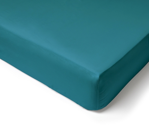 Fitted sheet Percale cap 30cm 140x200 green oil