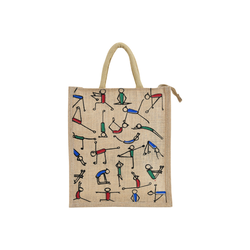 Goyal Jute Yoga Printed Grocery Shopping Jute Bags