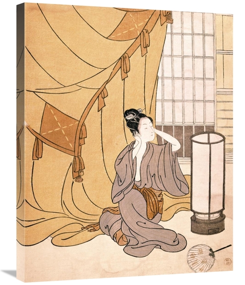 Global Gallery GCS-281246-30-142 30 in. Woman Primping Art Print - Unk