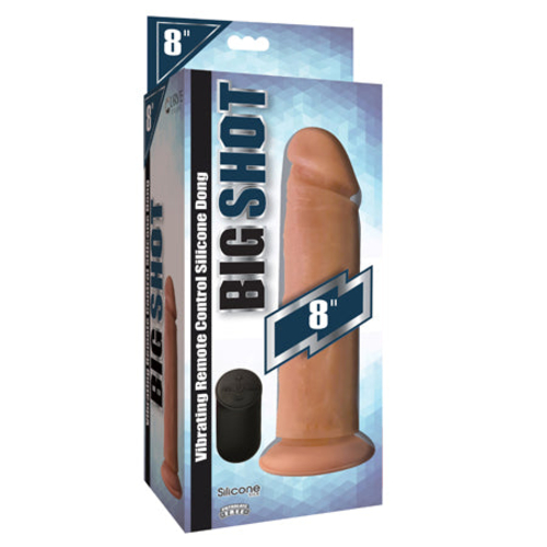 Curve Toys Big Shot 8 in. Vibrating Silicone Dildo with Suction Cup