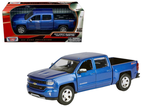 2017 Chevrolet Silverado 1500 LT Z71 Crew Cab Blue 1/27 Diecast Model