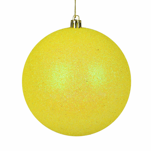 Vickerman N590778DG 2.75 in. Yellow Glitter Finish Ball Ornament - 12 