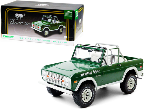 1970 Ford Bronco \Buster\" Green 1/18 Diecast Model Car by Greenlight"
