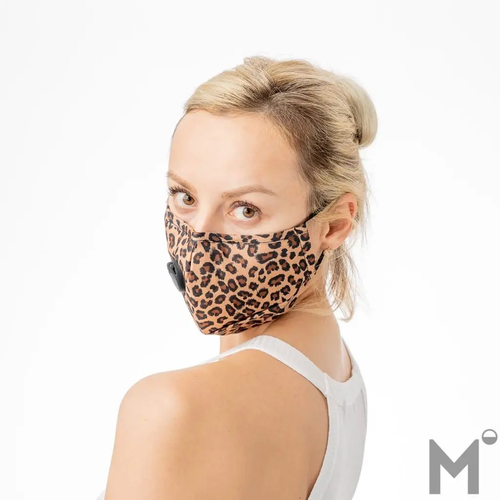 Brown Leopard Face Mask with Valve