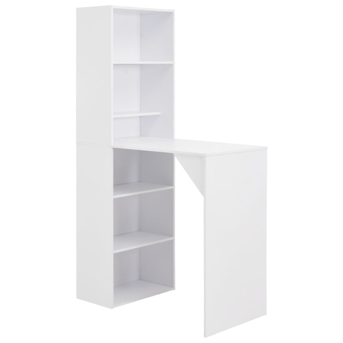 Bar Table with Cabinet White 45.28"x23.23"x78.74"