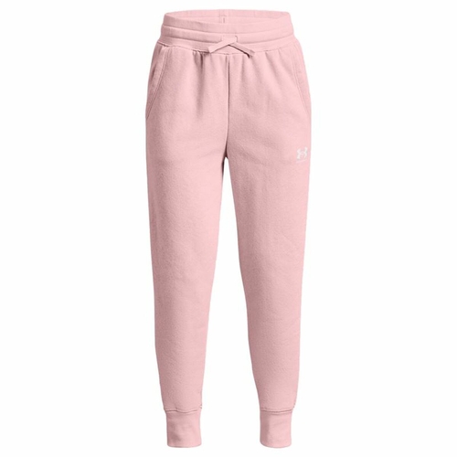 Children's Tracksuit Bottoms Under Armour Rival Fleece Pink