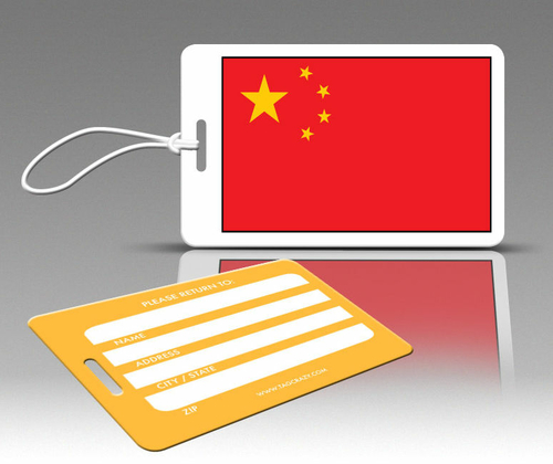 Insight Design 770536 TagCrazy Luggage Tags- China Flag- Set of Three