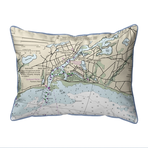 Betsy Drake ZP13229BR 20 x 24 in. Bass River, MA Nautical Map Extr