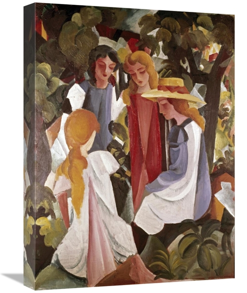 Global Gallery GCS-278318-22-142 22 in. Four Girls Art Print - August 