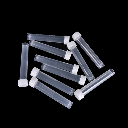 10pcs 10ml Lab Plastic Frozen Test Tubes Vial Seal